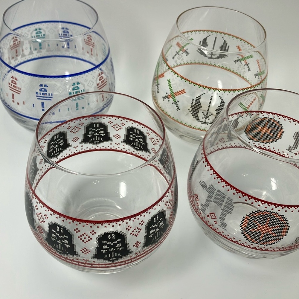 Star Wars Ugly Sweater holiday drink Set of 4